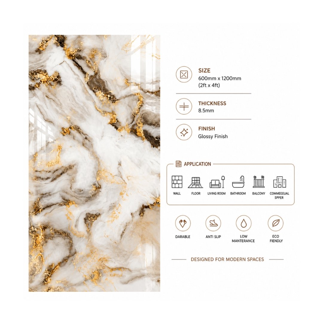 CA Olga Brown Marble & Stone Kitchen Tiles - My Home Studio